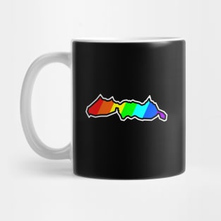 Malcom Island Silhouette in Rainbow Colours - Colourful Pattern - Malcolm Island Mug